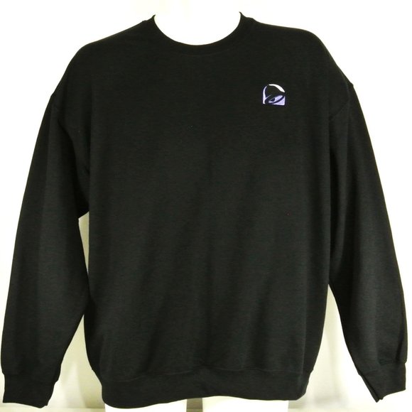 TACO BELL Black Sweatshirt Employee Uniform Shirt Size M Medium - Picture 4 of 13